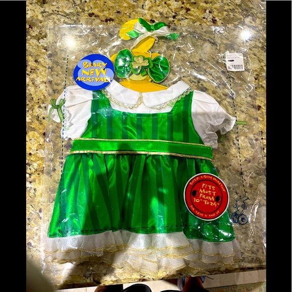 green emerald velvet dress Build-A-Bear Standard plush clothing outfits
